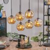 Ripoll Suspension, Boule lumineuse, Suspension Ambre, 6 lumières
