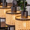 Ramila Suspension, Suspension Écru, Noir, 5 lumières