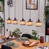 Ramila Suspension, Suspension Écru, Noir, 5 lumières