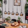 Koyoto Suspension, Boule lumineuse, Suspension Écru, Noir, 5 lumières