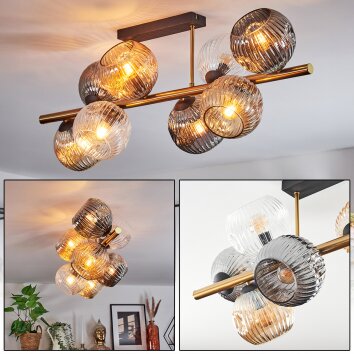 Ripoll Plafonnier, Boule lumineuse Or, Noir, 8 lumières