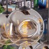 Ripoll Suspension, Boule lumineuse, Suspension Chrome, Clair, Fumé, 6 lumières
