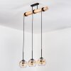 Koyoto Suspension, Boule lumineuse, Suspension Écru, Noir, 3 lumières
