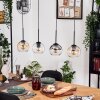 Koyoto Suspension, Boule lumineuse, Suspension Écru, Noir, 4 lumières