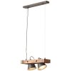 Suspension Brilliant Plow Bois foncé, Noir, 2 lumières
