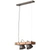 Suspension Brilliant Plow Bois foncé, Noir, 2 lumières