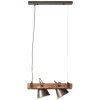 Suspension Brilliant Plow Bois foncé, Noir, 2 lumières