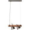Suspension Brilliant Plow Bois foncé, Noir, 2 lumières