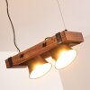 Suspension Oksbol Bois foncé, Noir, 2 lumières