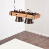 Suspension Oksbol Bois foncé, Noir, 2 lumières