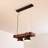 Suspension Oksbol Bois foncé, Noir, 2 lumières