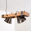 Suspension Oksbol Bois foncé, Noir, 2 lumières