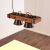 Suspension Oksbol Bois foncé, Noir, 2 lumières