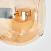 Koyoto Boule lumineuse, Lampadaire 31 cm Ambre, Chrome, Clair, Fumé, 5 lumières
