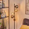 Koyoto Boule lumineuse, Lampadaire 31 cm Ambre, Chrome, Clair, Fumé, 5 lumières