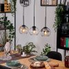 Koyoto Suspension, Boule lumineuse, Suspension Écru, Noir, 3 lumières