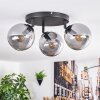 Gastor Plafonnier, Boule lumineuse 25 cm Fumé, 3 lumières