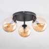 Gastor Plafonnier, Boule lumineuse 25 cm Ambre, 3 lumières