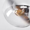 Gastor Plafonnier, Boule lumineuse Chrome, Clair, Fumé, 3 lumières