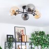 Gastor Plafonnier, Boule lumineuse 62 cm Ambre, Clair, Fumé, 6 lumières