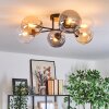 Gastor Plafonnier, Boule lumineuse 62 cm Ambre, Clair, Fumé, 6 lumières