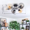 Gastor Plafonnier, Boule lumineuse 62 cm Ambre, Clair, Fumé, 6 lumières