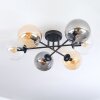 Gastor Plafonnier, Boule lumineuse 62 cm Ambre, Clair, Fumé, 6 lumières