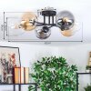 Gastor Plafonnier, Boule lumineuse 62 cm Ambre, Clair, Fumé, 6 lumières