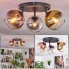 Koyoto Plafonnier, Boule lumineuse Or, Clair, Cuivré, Fumé, 3 lumières