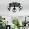 Chehalis Plafonnier, Boule lumineuse Clair, Fumé, 3 lumières
