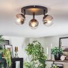 Chehalis Plafonnier, Boule lumineuse Clair, Fumé, 3 lumières