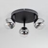 Chehalis Plafonnier, Boule lumineuse Clair, Fumé, 3 lumières