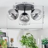 Chehalis Plafonnier, Boule lumineuse Clair, Fumé, 3 lumières