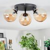 Chehalis Plafonnier, Boule lumineuse Ambre, 3 lumières