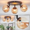 Chehalis Plafonnier, Boule lumineuse Ambre, 3 lumières