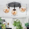 Chehalis Plafonnier, Boule lumineuse Ambre, 3 lumières