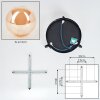 Chehalis Plafonnier, Boule lumineuse Ambre, 3 lumières