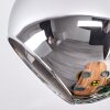 Koyoto Plafonnier, Boule lumineuse Ambre, Chrome, Clair, Fumé, 3 lumières