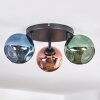 Ripoll Plafonnier, Boule lumineuse Bleu, Vert, Cuivré, 3 lumières
