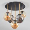 Gastor Plafonnier, Boule lumineuse Laiton, Noir, 5 lumières