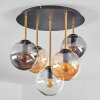 Gastor Plafonnier, Boule lumineuse Laiton, Noir, 5 lumières