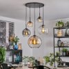 Koyoto Suspension, Boule lumineuse, Suspension Ambre, Clair, Fumé, 5 lumières