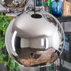 Koyoto Suspension, Boule lumineuse, Suspension Chrome, Fumé, 5 lumières