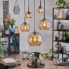 Koyoto Suspension, Boule lumineuse, Suspension Ambre, 5 lumières