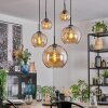 Koyoto Suspension, Boule lumineuse, Suspension Ambre, 5 lumières