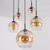 Koyoto Suspension, Boule lumineuse, Suspension Ambre, Clair, 5 lumières