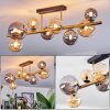 Chehalis Plafonnier, Boule lumineuse Or, Noir, 8 lumières