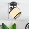 Chellas Plafonnier, Spot de plafond Noir, 1 lumière
