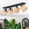 Barcos Plafonnier, Spot de plafond Noir, 4 lumières