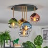 Koyoto Plafonnier, Boule lumineuse 45 cm Laiton, Noir, 5 lumières